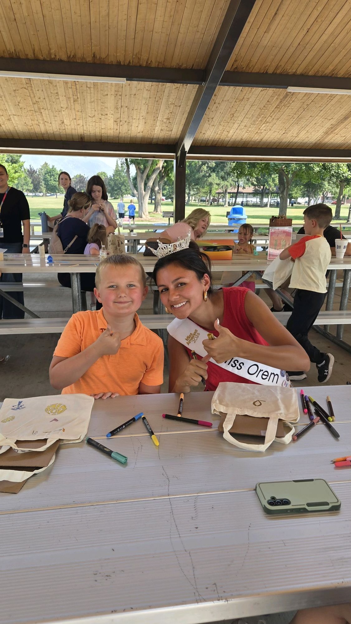 Miss Orem and Student