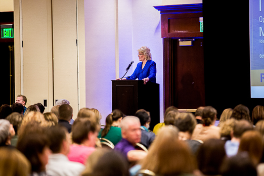 a guest lecturer presents at the 2019 Learning Edge Conference