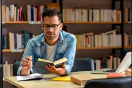 Man reading book 